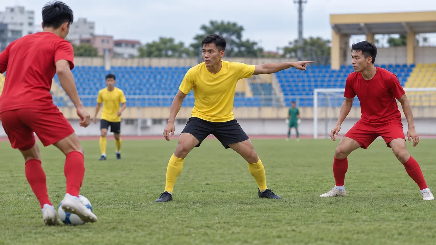Nhân vật minh họa: tiền vệ che đường chuyền trung lộ