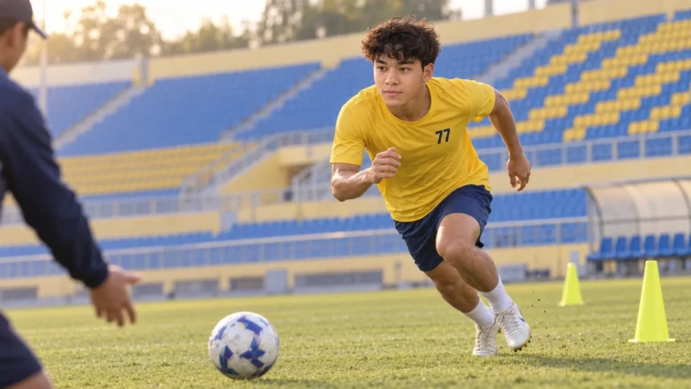 Van Alessandro Nguyen Skyriotis tăng tốc trong bài tập vào sân của Nam Định